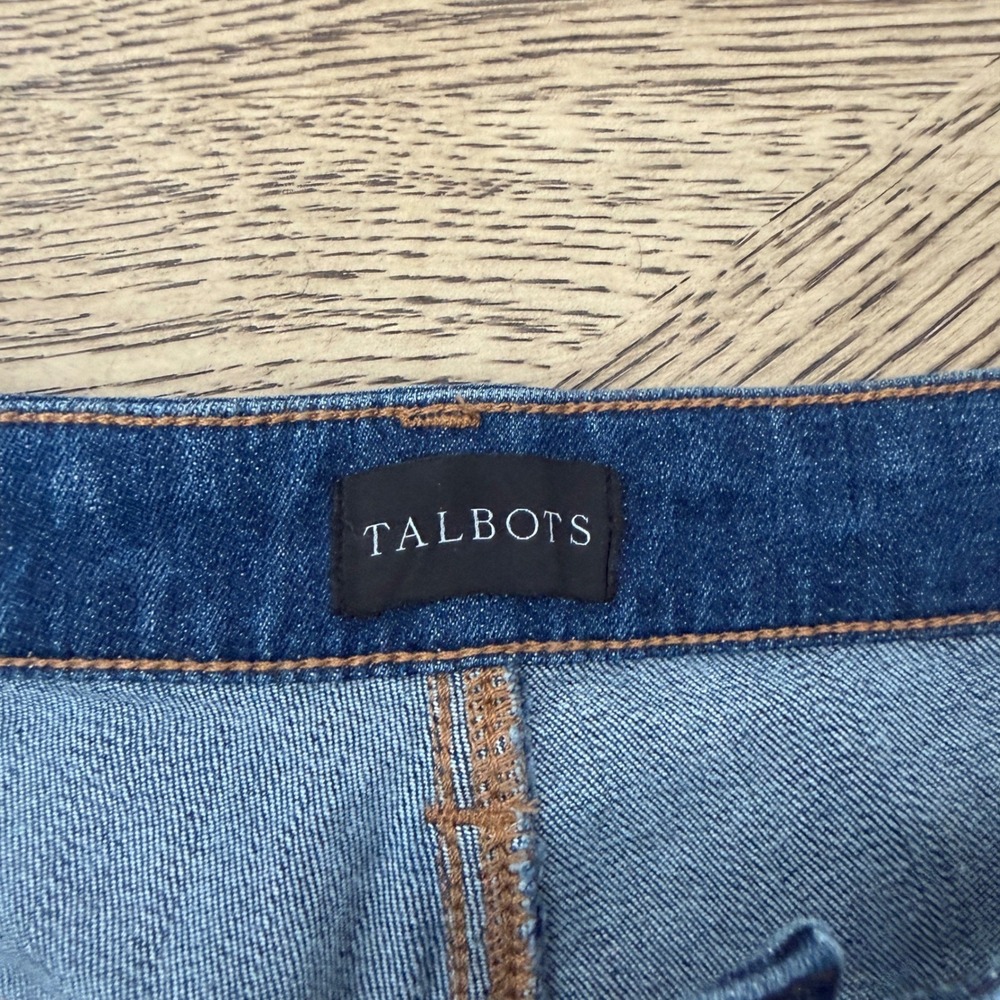Talbots Curvy Straight Leg Jeans Womens 16 High Waist Dark Wash Denim NEW - Picture 6 of 11